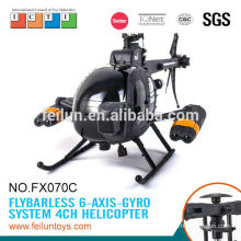 Big helicopter! 2.4g 4ch flybarless fx070c rc helicopter with gyro for sale CE/ROHS/FCC/ASTM certificate